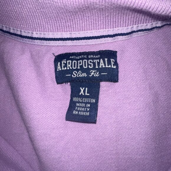 Aeropostale Lavender Slim Fit Short Sleeve Polo Shirt - Picture 5 of 8